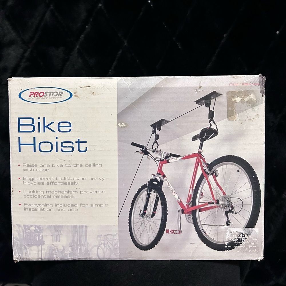 Prostor Bike Hoist Lift Ceiling Mount Original Box And Manual Cyclists Dream